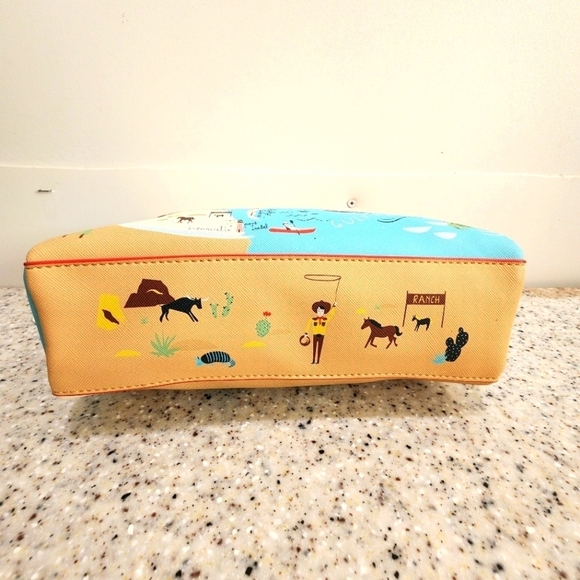 Spartina 449 Texas Theme Make-up bag/Pouch NWT - Picture 4 of 5